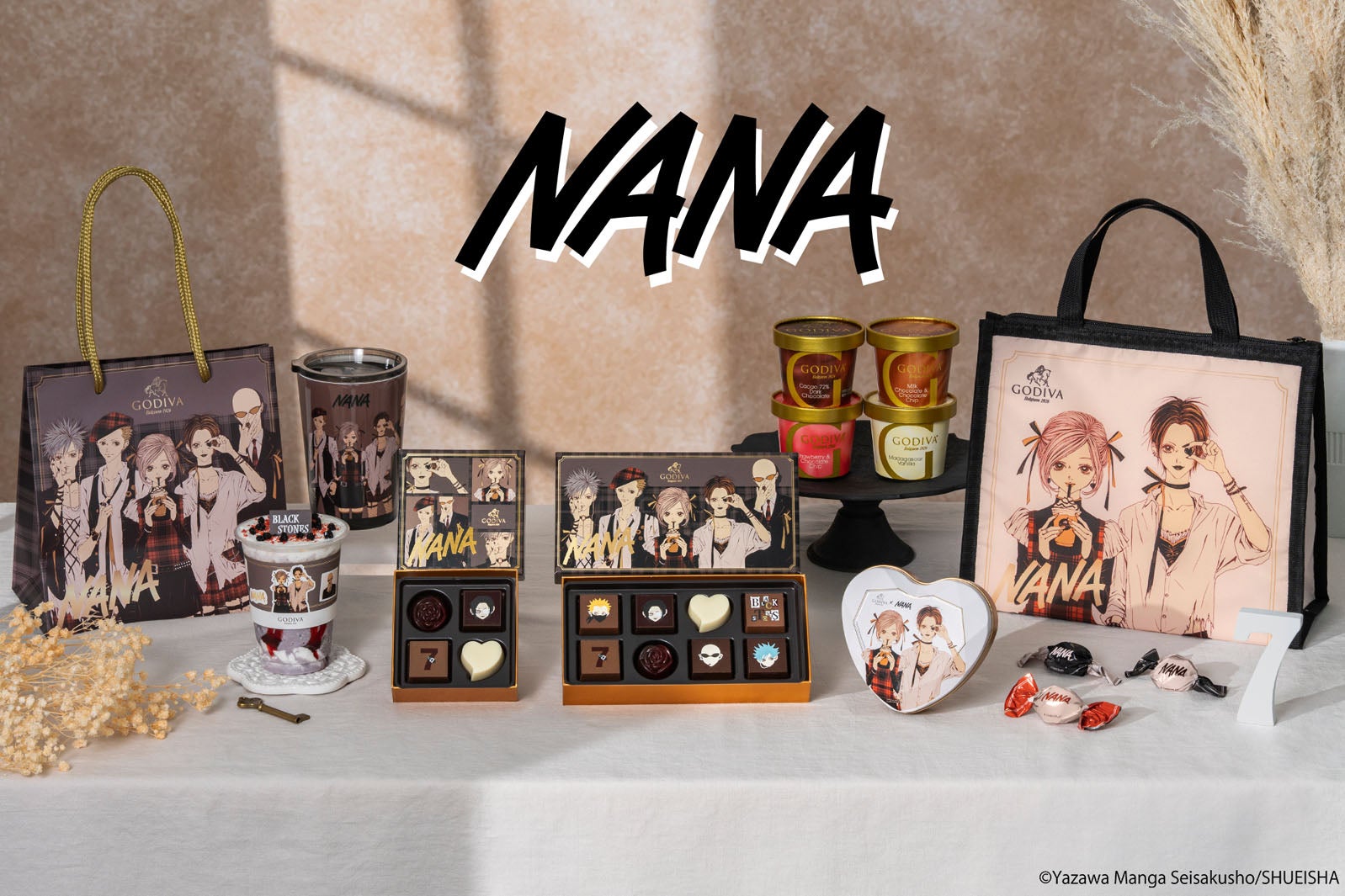ゴディバ×「NANA」コラボ第2弾 描き下ろしイラストのアソートメントやタンブラーなど限定グッズ
