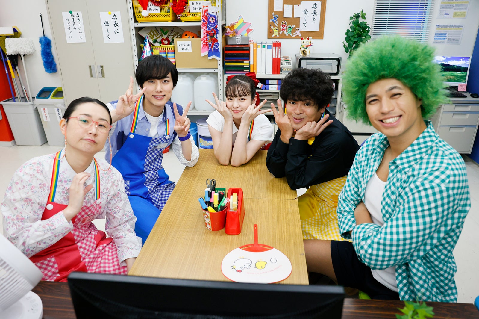 （左から）横内亜弓、尾崎匠海、横田真悠、ちゅうえい、佐伯大地（C）カンテレ