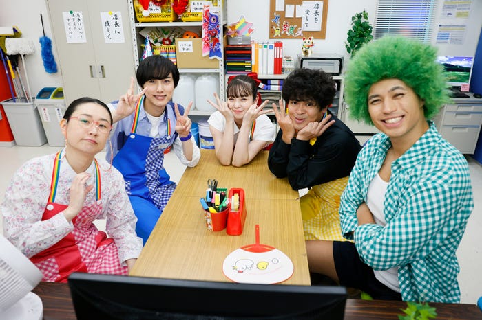 (左から)横内亜弓、尾崎匠海、横田真悠、ちゅうえい、佐伯大地(C)カンテレ