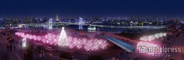 お台場の“桜イルミネーション”で一足早いお花見体験