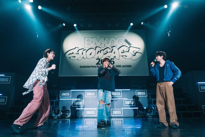 RAIKI、GOICHI、KEI「BMSG TRAINEE SHOWCASE 2026」(提供写真)