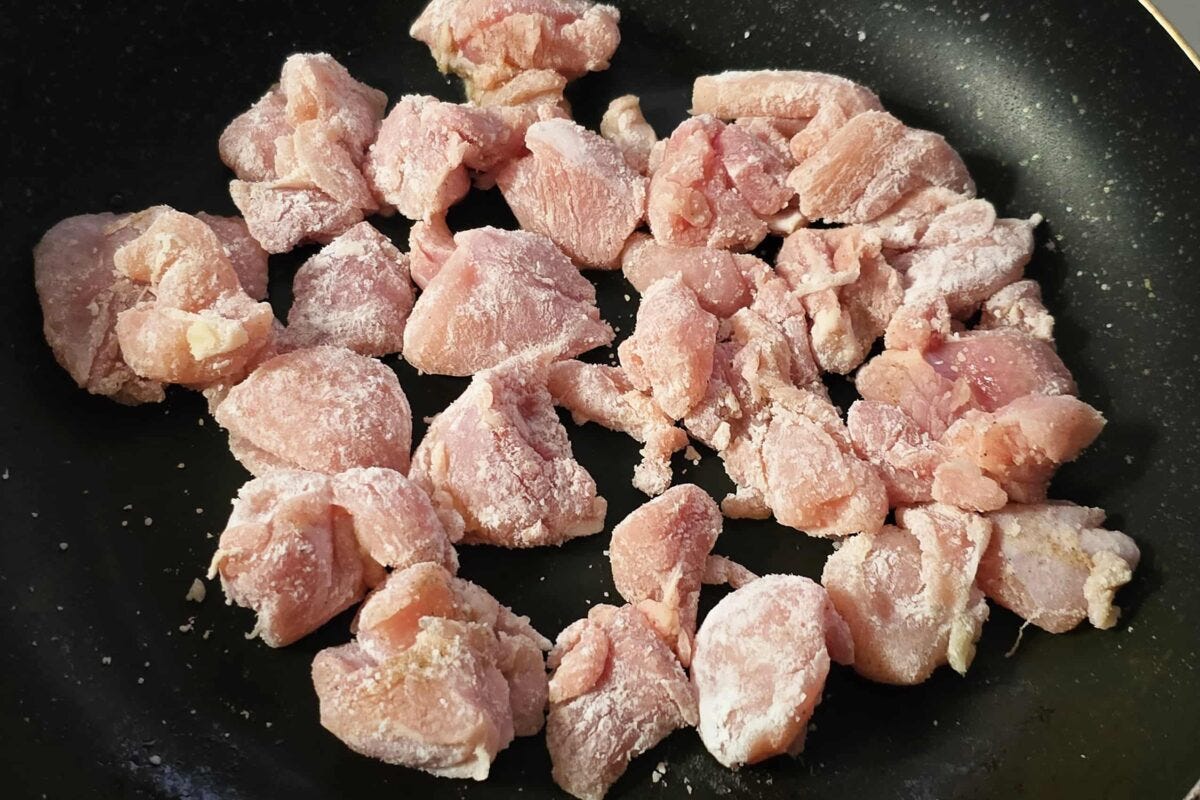 鶏肉となすのオイスターいため