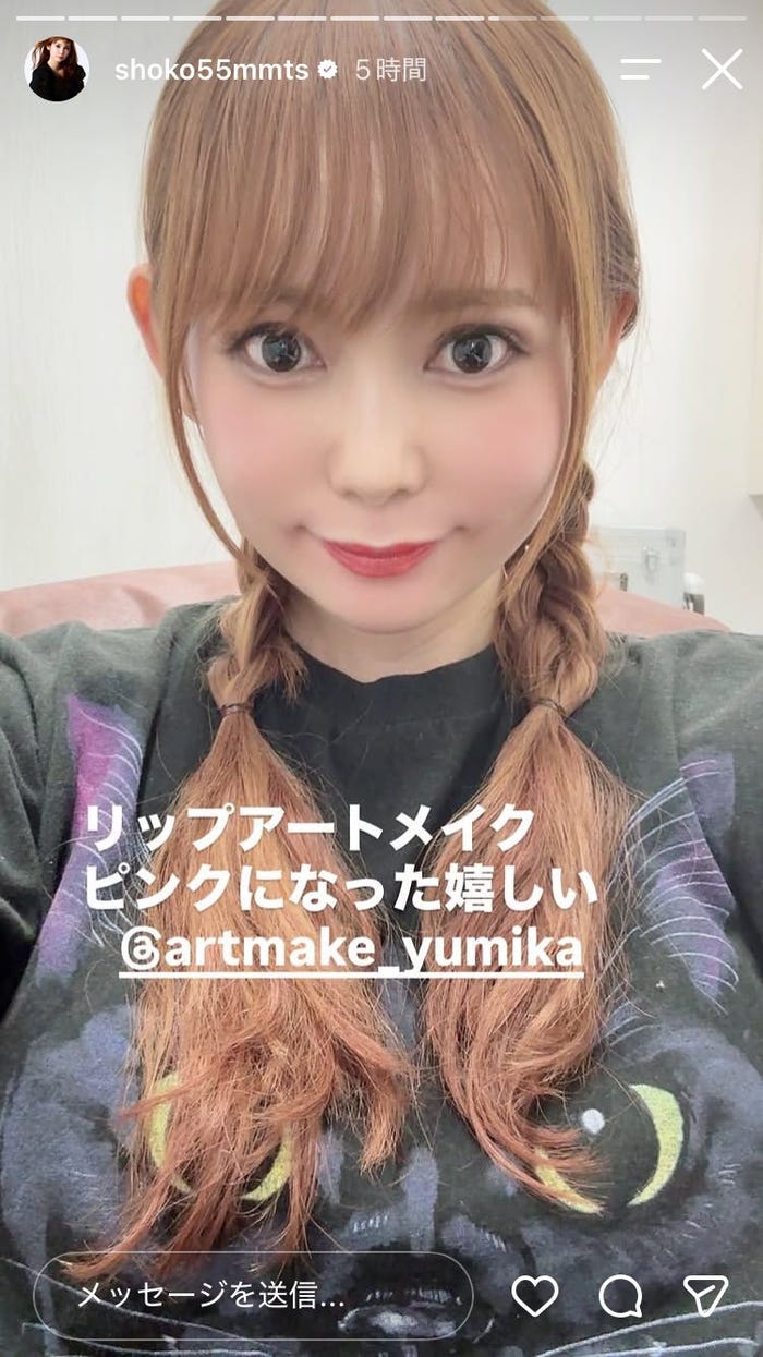 中川翔子Instagramストーリーズより