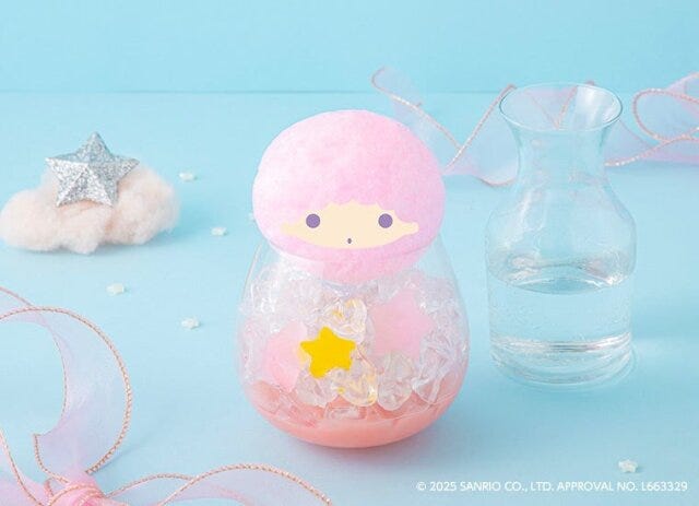 キキ＆ララのテーマカフェのキラキラピンクソーダ