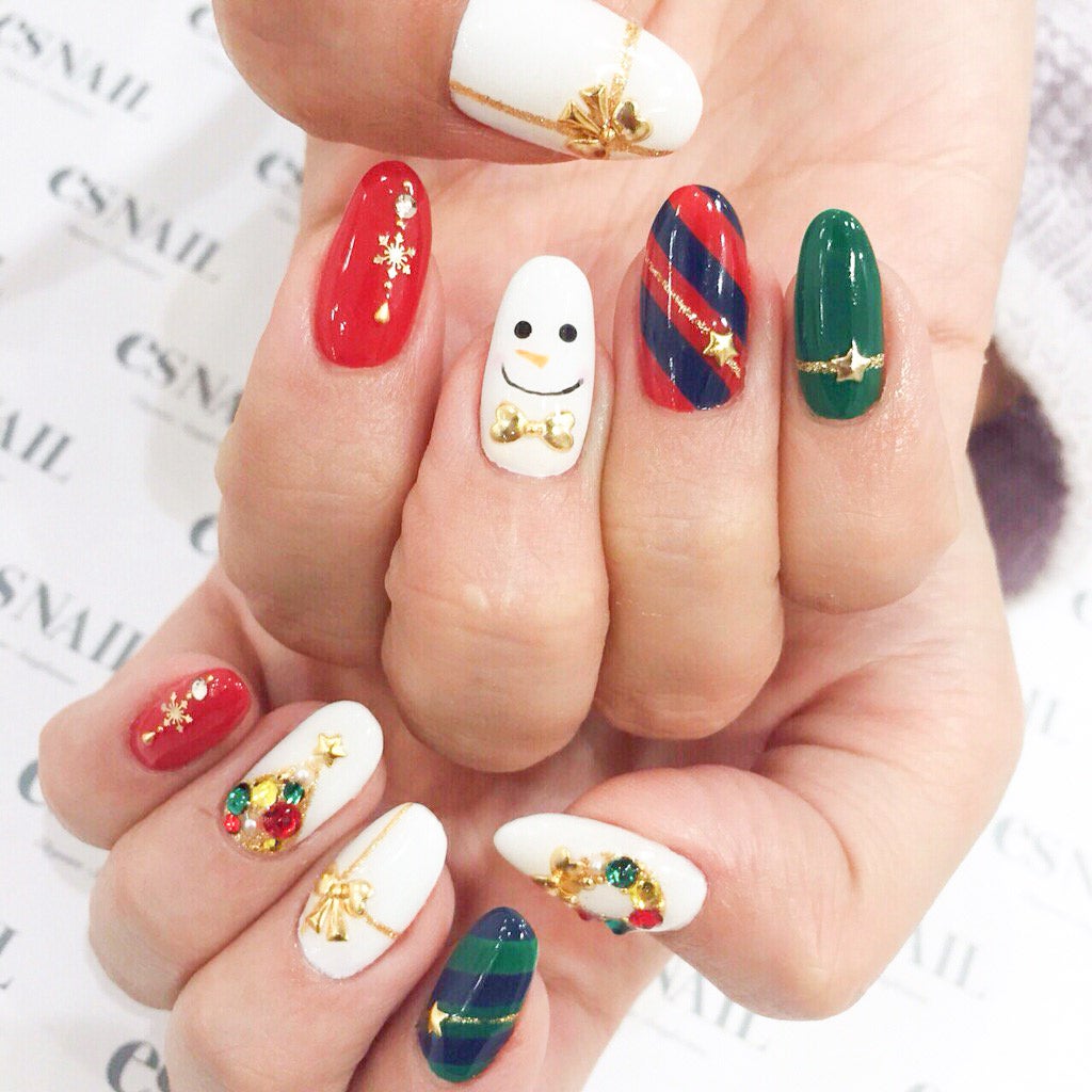 可愛いスノーマンに癒やされる／画像提供：esNAIL