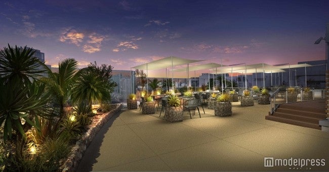 ラスカ茅ヶ崎7階に誕生する「BBQ Terrace Sunny Table」／画像提供：東邦レオ