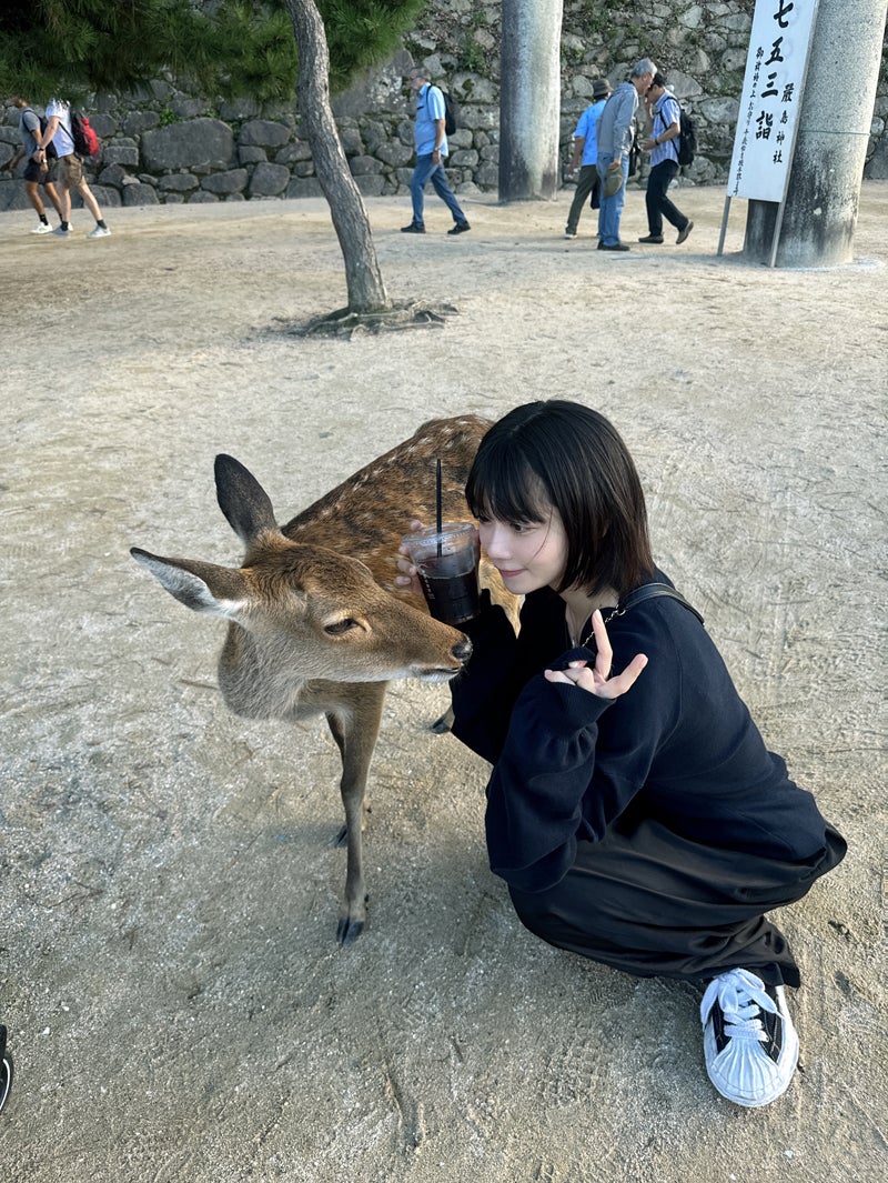 広島旅行の一幕（提供写真）