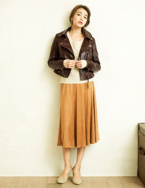 フェイクレザーライダースジャケット「Re:EDIT by GALSTAR」4,998円（税込）／画像提供：Re:EDIT by GALSTAR