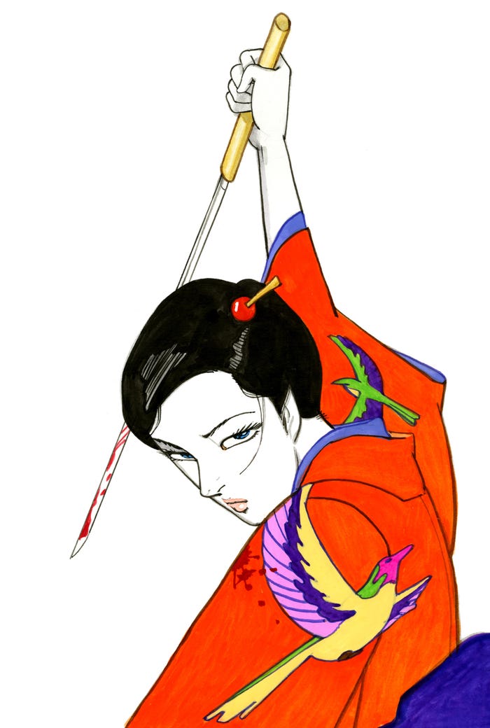 修羅雪姫/原画 (提供写真)