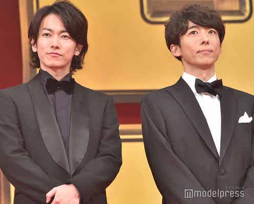 佐藤健・高橋一生、タキシード姿で登場 4000人から熱い声援<億男>