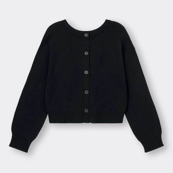 GU　セーター　カーディガン　黒　2WAY