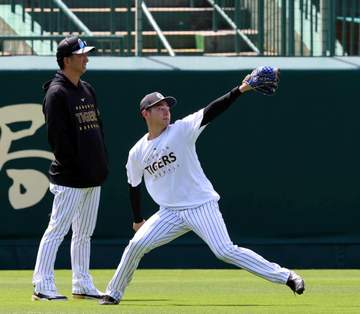 阪神・下村 1軍練習参加で藤川監督の目の前でブルペン60球 トミー・ジョン手術からの復活へ「やってきたことを出せている」
