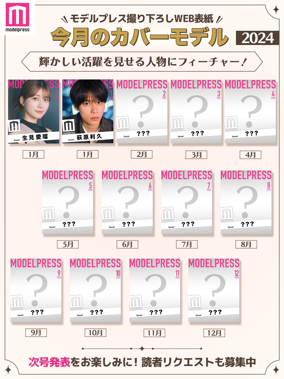 2024年モデルプレス「今月のカバーモデル」