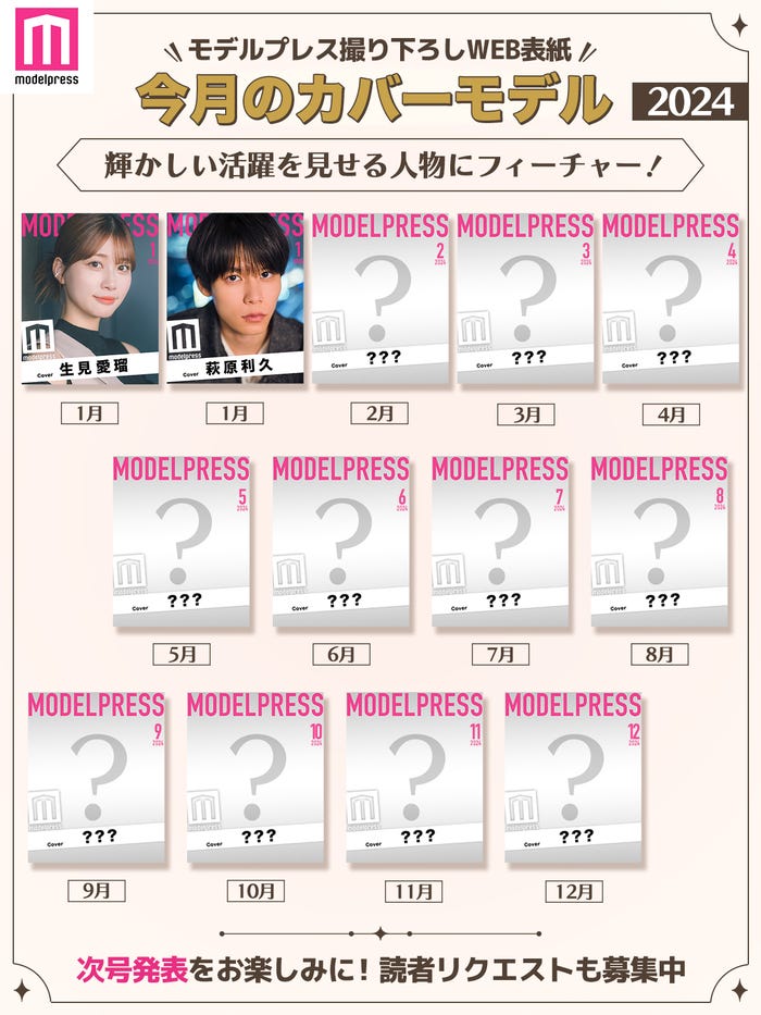 2024年モデルプレス「今月のカバーモデル」