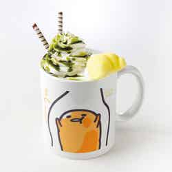 プリケツマシュマロ付き!あったか~ぐでらて(抹茶ミルク)790円(税抜)(C)2013, 2017 SANRIO CO., LTD. APPROVAL NO.S582962