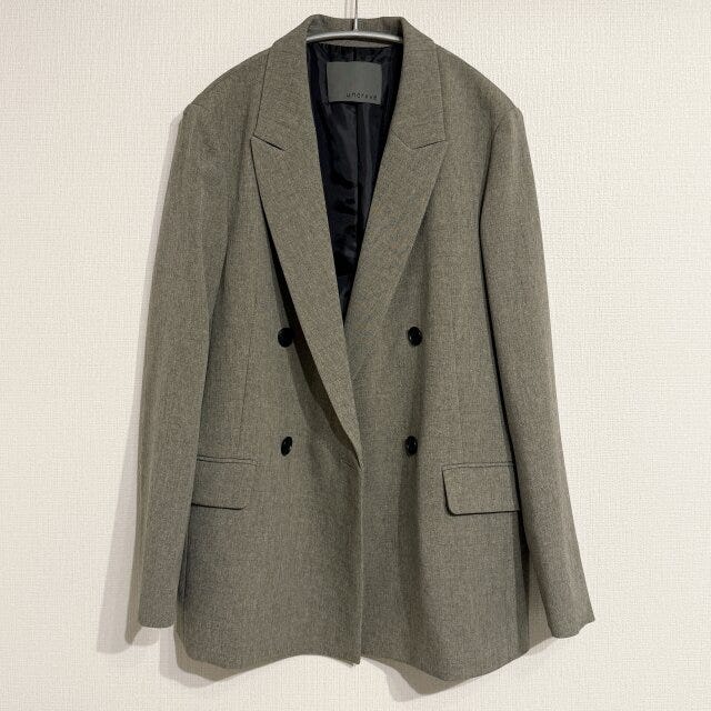 uncraveウールライクツイルジャケット　チャコール