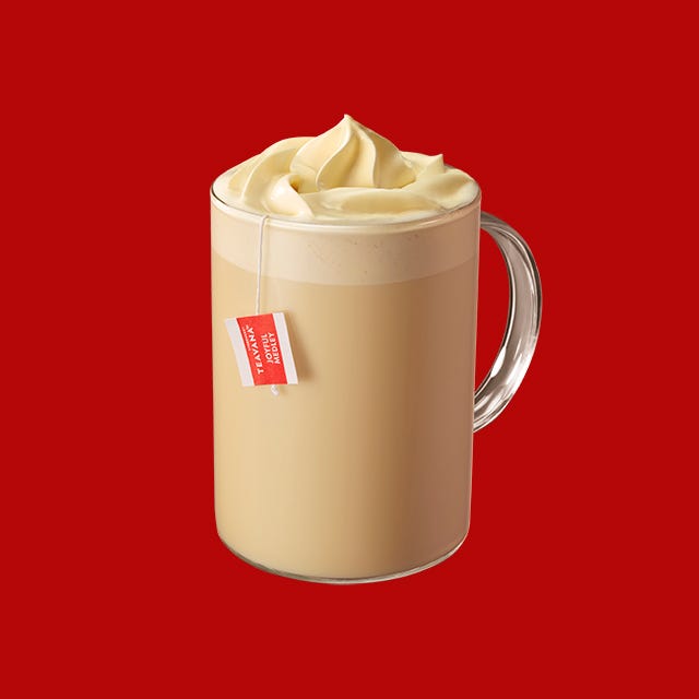 スターバックス リワード会員を対象に、「ジョイフルメドレー ティー ラテ」を注文し、購入用二次元コードをレジで提示、または「Mobile Order & Pay」で注文すると『メリークリーム カスタマイズ』分をカスタマイズフリー価格で提供/提供画像