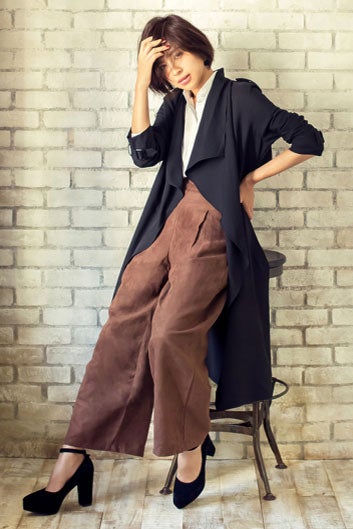 ドレープロングトレンチコート「Re:EDIT by GALSTAR」6,098円（税込）／画像提供：Re:EDIT by GALSTAR