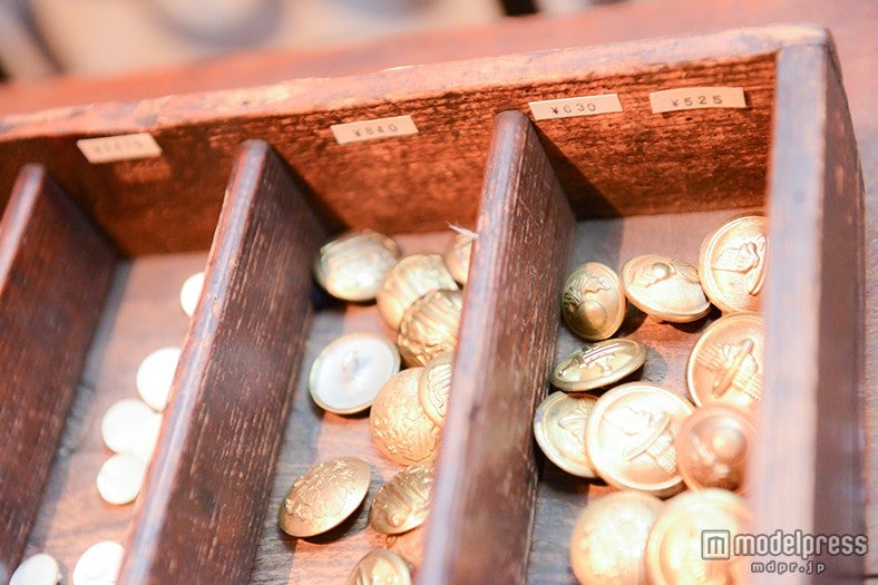 小さな金ボタン