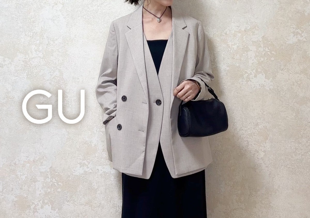 GU「ジャケット」ラクなのにきちんと見え♡ヒップカバーも叶う高見えシルエットで春コーデ3選