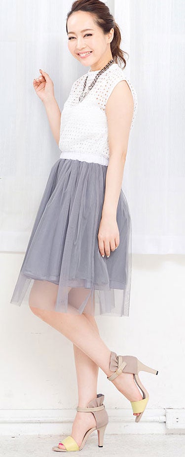 かかとフリル☆バイカラーアンクルベルトサンダルシューズ「神戸レタス」2790円（税込）