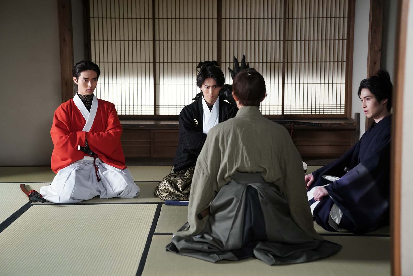 藤岡真威人、高野洸、阪本奨悟「君とゆきて咲く～新選組青春録～」第4話より（C）テレビ朝日