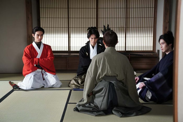 藤岡真威人、高野洸、阪本奨悟「君とゆきて咲く~新選組青春録~」第4話より(C)テレビ朝日