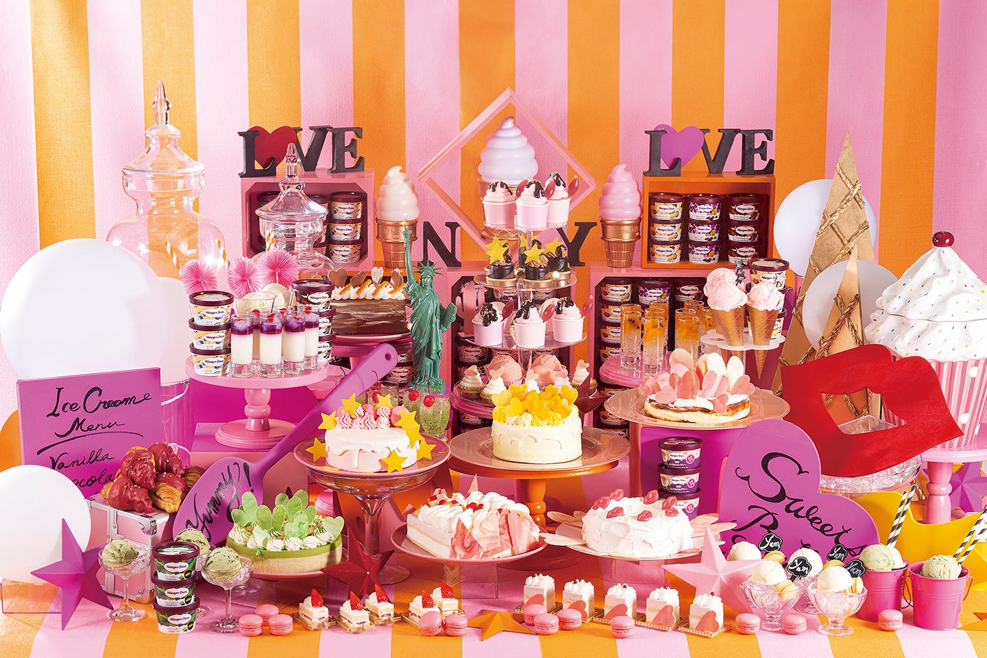 ハーゲンダッツのご褒美スイーツブッフェが新宿で、アイスの魅力引き出すスイーツ揃い