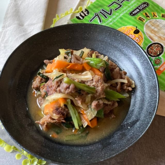 調理済みの業務スーパーのプルコギ