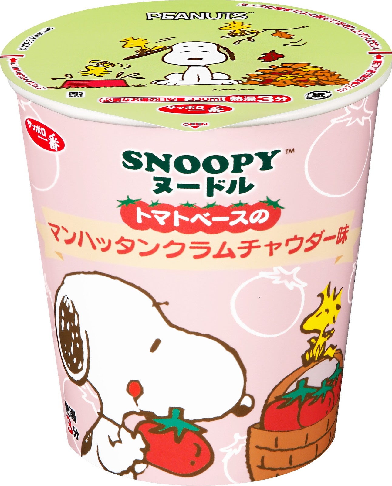 スヌーピー マンハッタンクラムチャウダー味ヌードル（税込246円）（C）2026 Peanuts Worldwide LLC