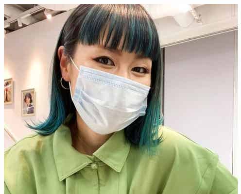 藤原しおり(ブルゾンちえみ)、ミントカラーヘアにイメチェン「涼しげで可愛い」の声