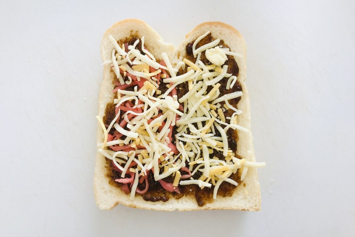 佃煮チーズトースト