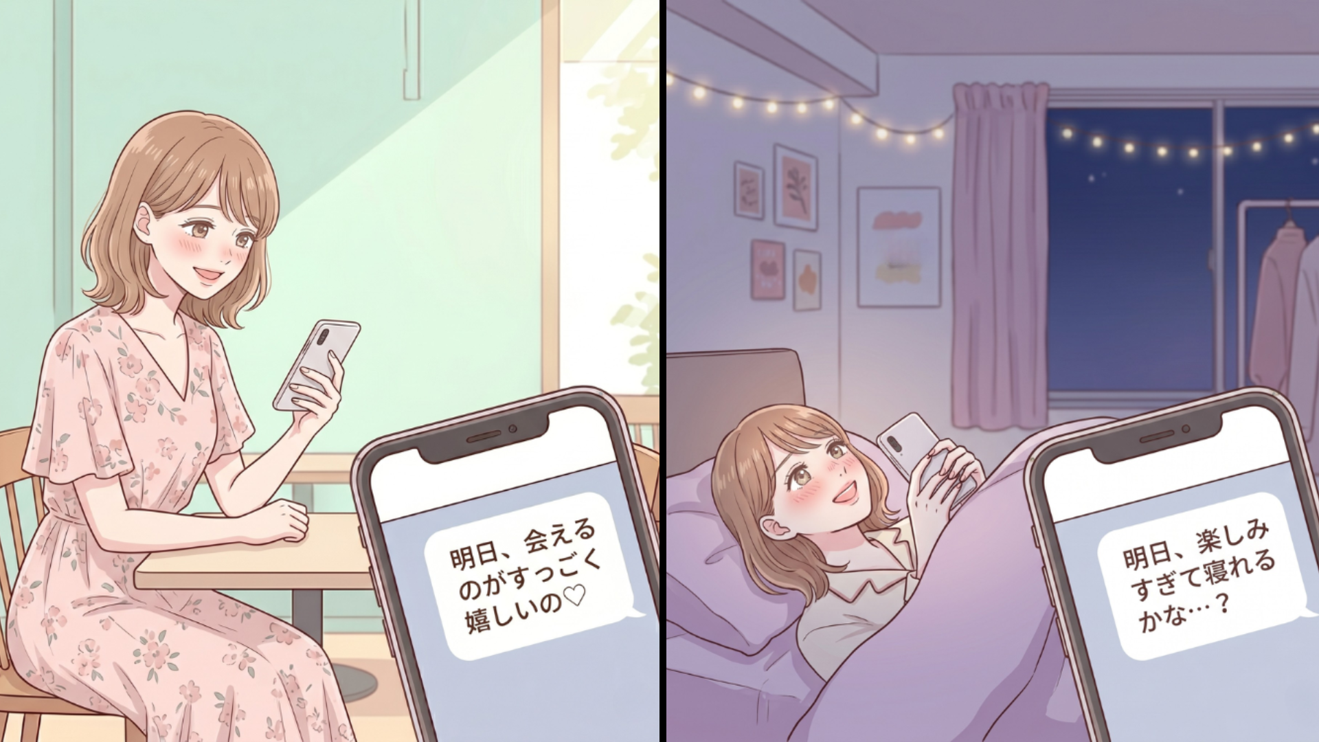 【デートの前日】はこれを送って！彼が思わずキュン♡ とするメッセージ3選