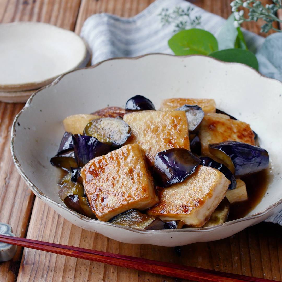 食材2つで!なすと豆腐の甘辛炒め