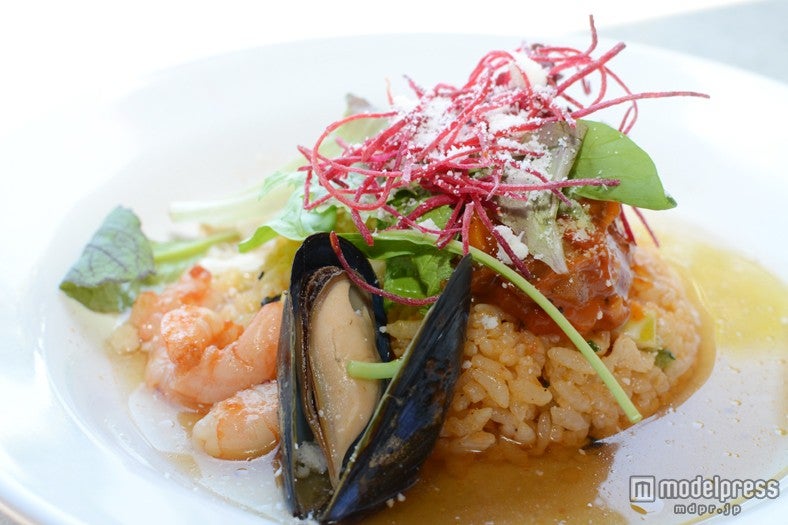 冷製スープのライス・ペスカトーレ