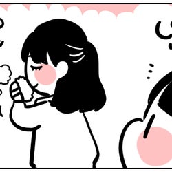 女の子は小さい頃からメイクに興味津々! 自ら編み出したメイク方法で衝撃の事態に…!【ちひろの親子成長記録】