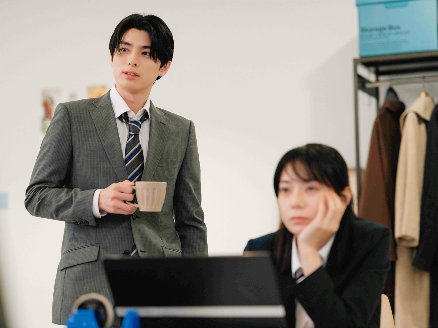 本田響矢、森カンナ（C）「彩香ちゃんは弘子先輩に恋してる」製作委員会・MBS／第6話より