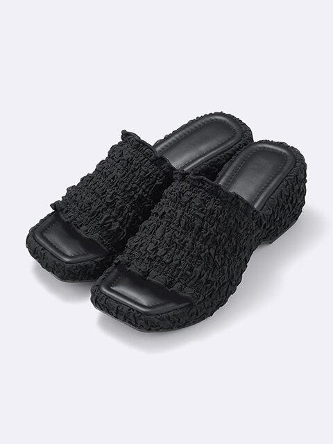 GU　シャーリングプラットフォームミュール　BLACK
