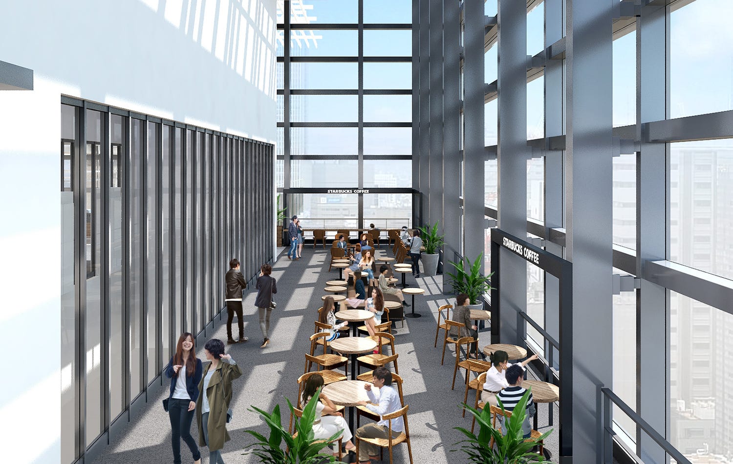 日本一高所のスタバ、名古屋にオープン 市内の絶景を堪能