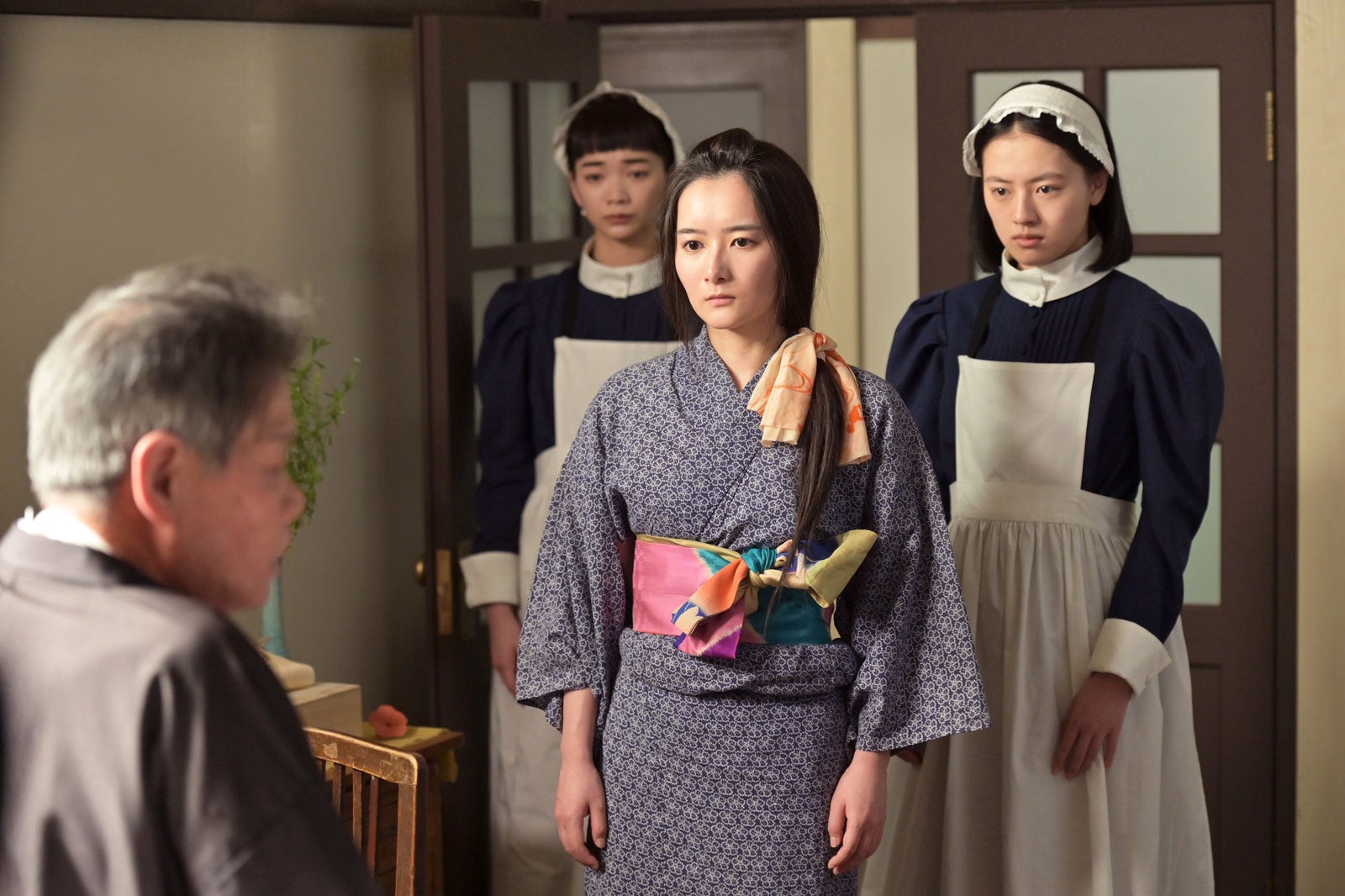 梅垣義明、見上愛、村上穂乃佳、上坂樹里「風、薫る」第54話（C）NHK
