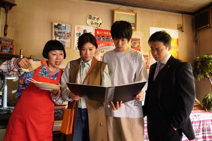 ふせえり、篠原涼子、渡辺大知、矢本悠馬「イップス」第6話より(C)フジテレビ