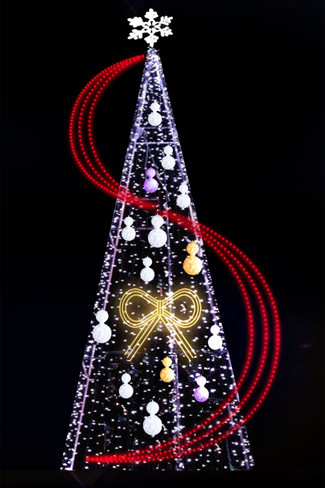 和のクリスマスツリー／画像提供：大阪城イルミナージュ実行委員会