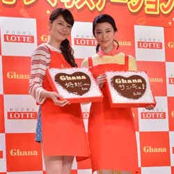 長澤まさみ(左)と武井咲(右)