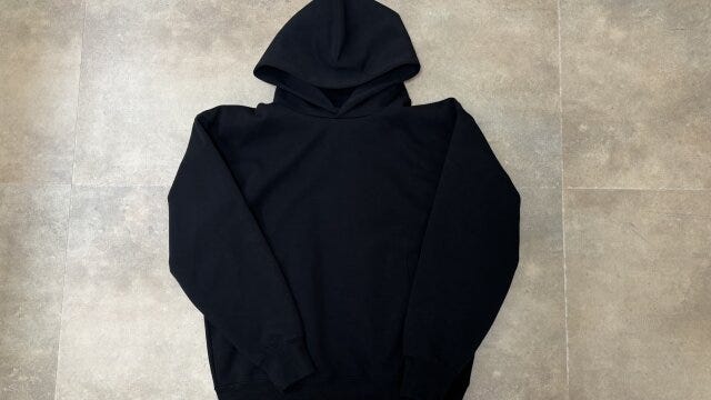 ユニクロスウェットオーバーサイズプルパーカ ユニクロスウェットオーバーサイズプルパーカのBLACK