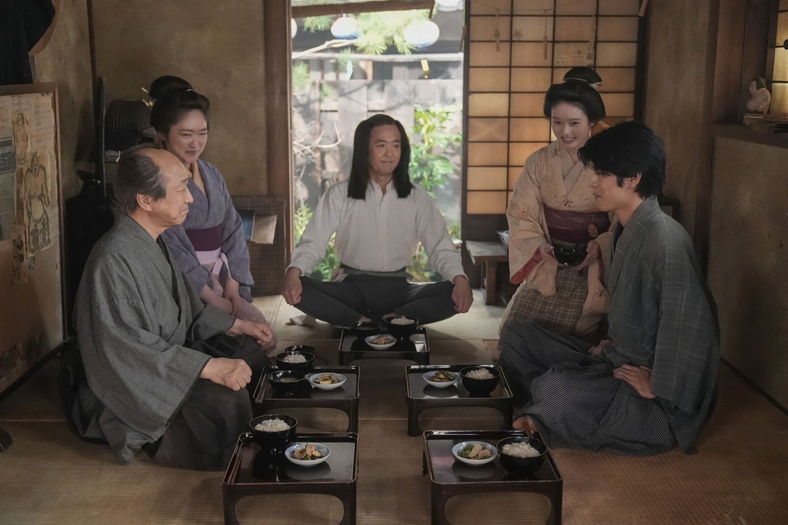 小日向文世、池脇千鶴、岡部たかし、高石あかり、寛一郎「ばけばけ」第11話（C）NHK