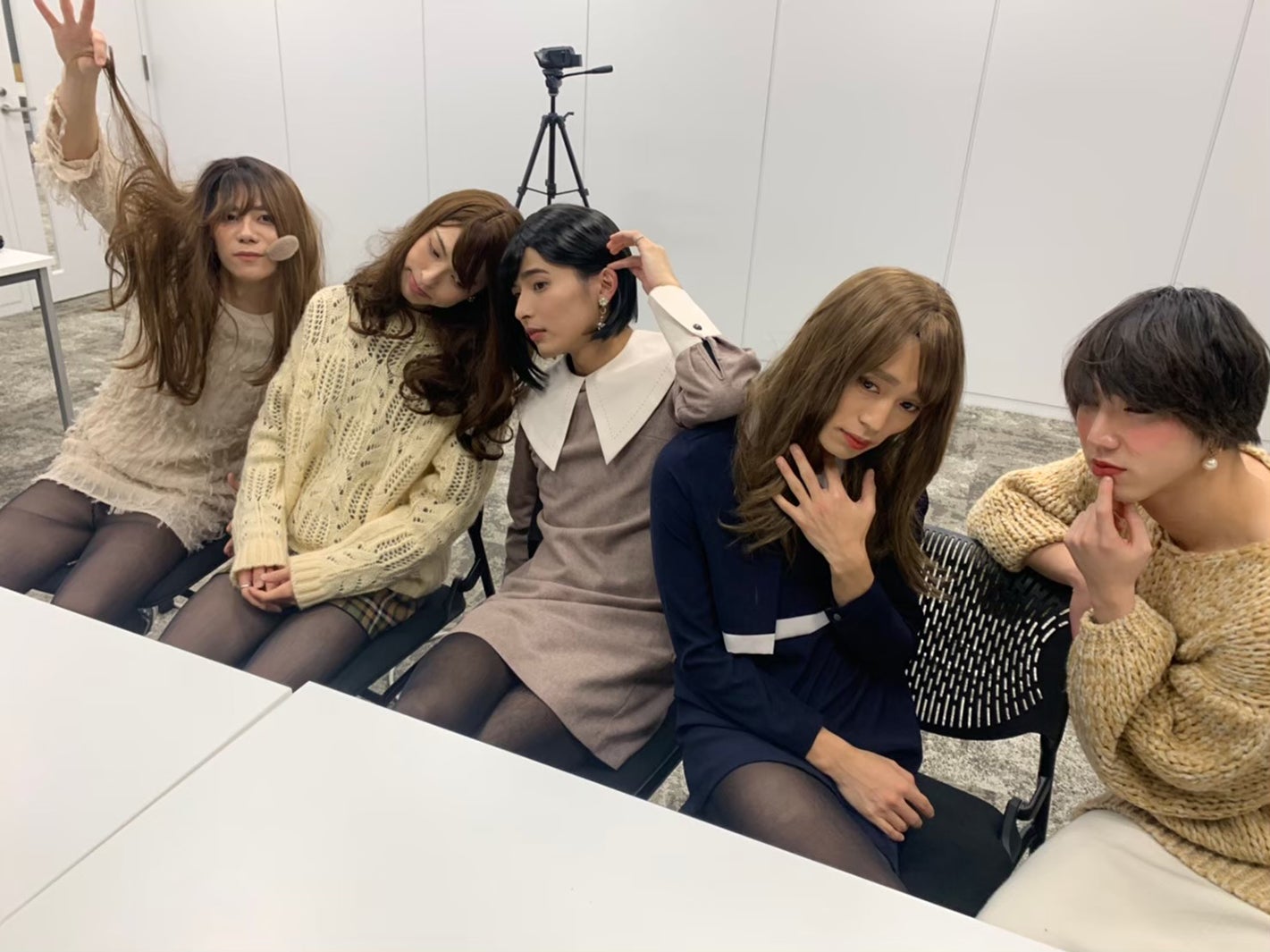 真夜中の12時／YouTube撮影で女装したときの模様 （提供画像）