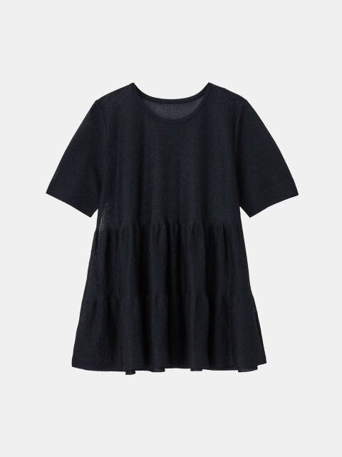 PLST シアーティアードセーター PLSTのシアーティアードセーター