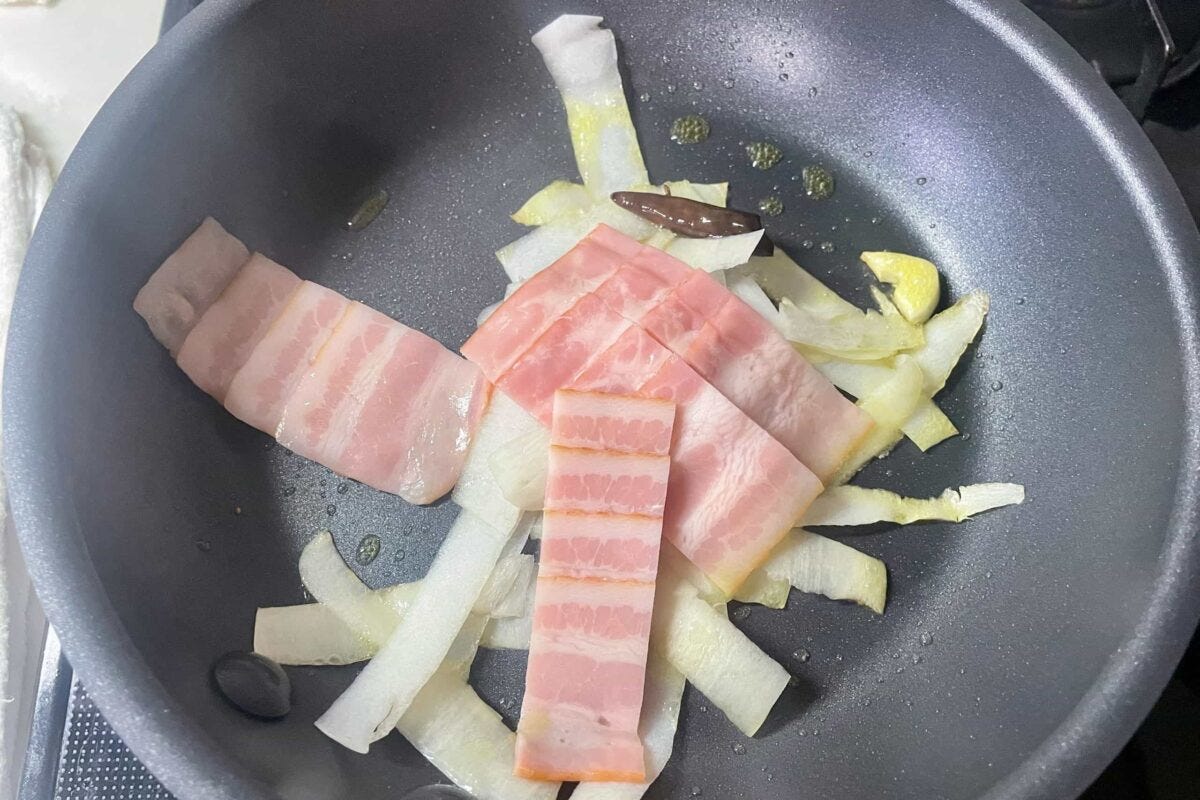 大根の皮ペペロンチーノ