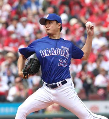 中日・大野が通算100勝 チームの連敗を3で止める 6回4安打無失点で今季3勝目 打線は七回に一挙4点