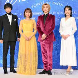 ミュージカル「流星の音色」制作発表記者会見に出席した（左から）内海光司、新妻聖子、京本大我、真彩希帆 （C）モデルプレス